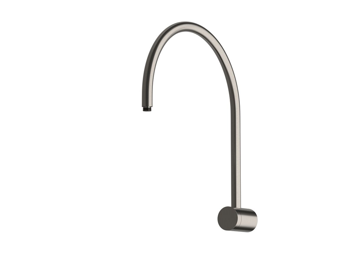 Sussex Pure Hi-Rise Shower Curved Arm Only Brushed Gunmetal