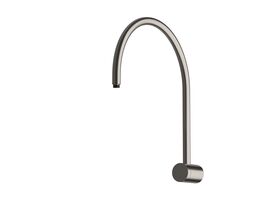 Sussex Pure Hi-Rise Shower Curved Arm Only Brushed Gunmetal