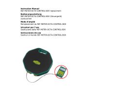 User Manual - Refco Ref-Meter-OCTA-CB Control Box 4686813