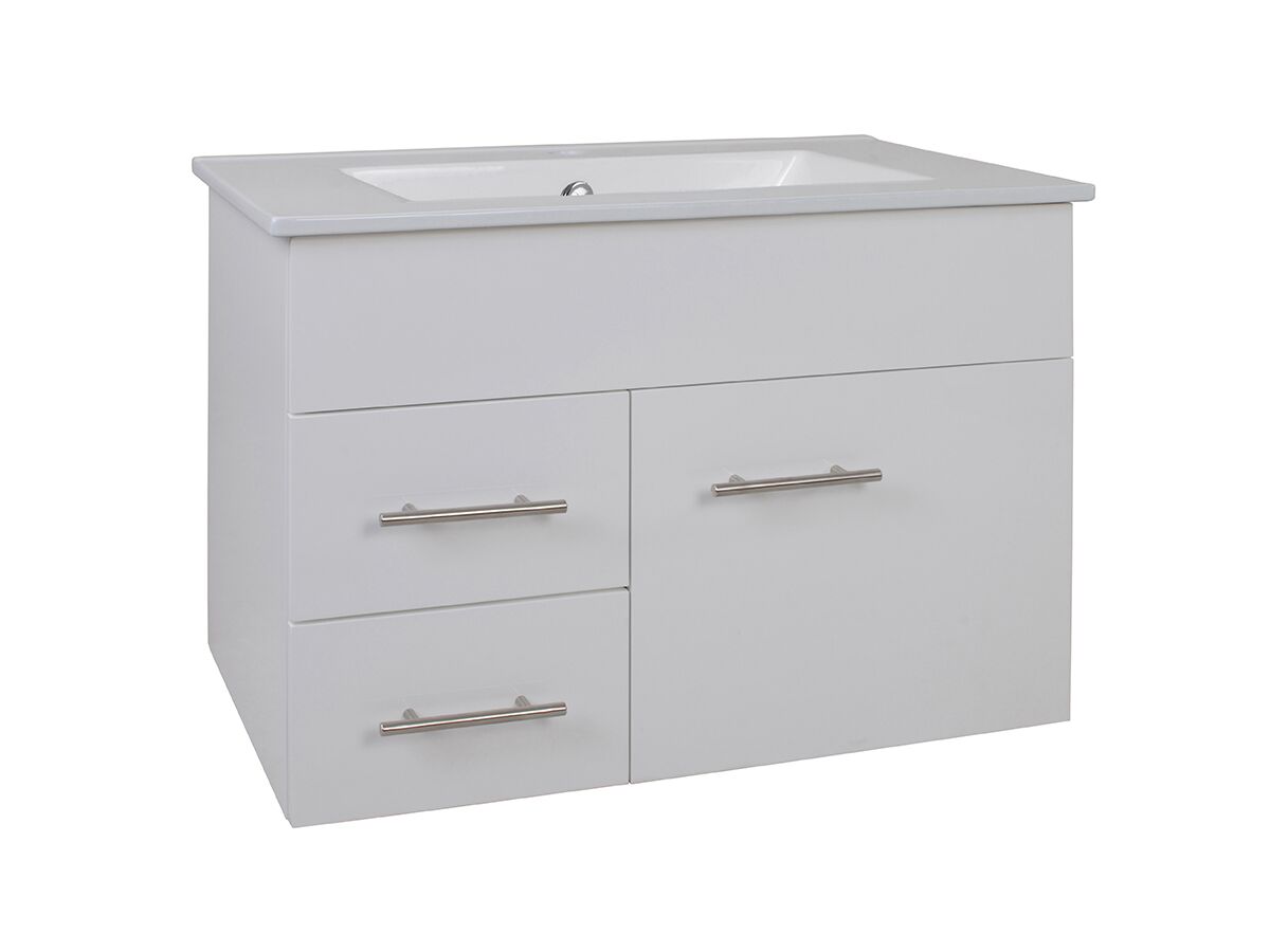 Posh Bristol MK2 Vanity Unit Wall Hung 750 with Left Hand Drawers