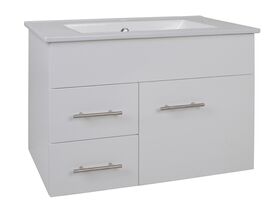 Posh Bristol MK2 Vanity Unit Wall Hung 750 with Left Hand Drawers