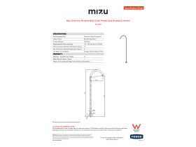 Specification Sheet - Mizu Drift Floor Mounted Bath Outlet Trimset Only Brushed Gunmetal