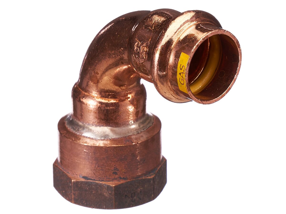 >B< Press Gas Threaded Elbow 20mm x 20mm Female