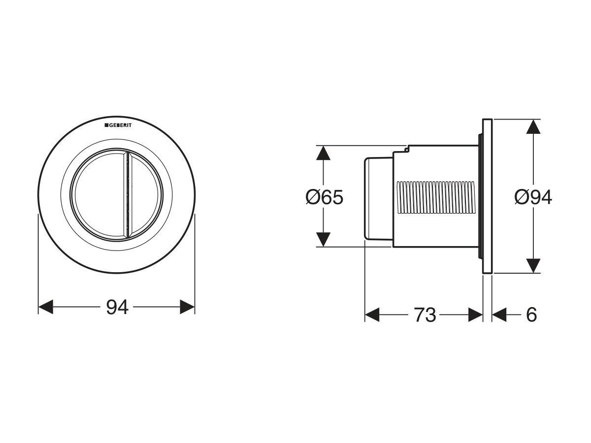Geberit Sigma Remote Round Dual Flush Button