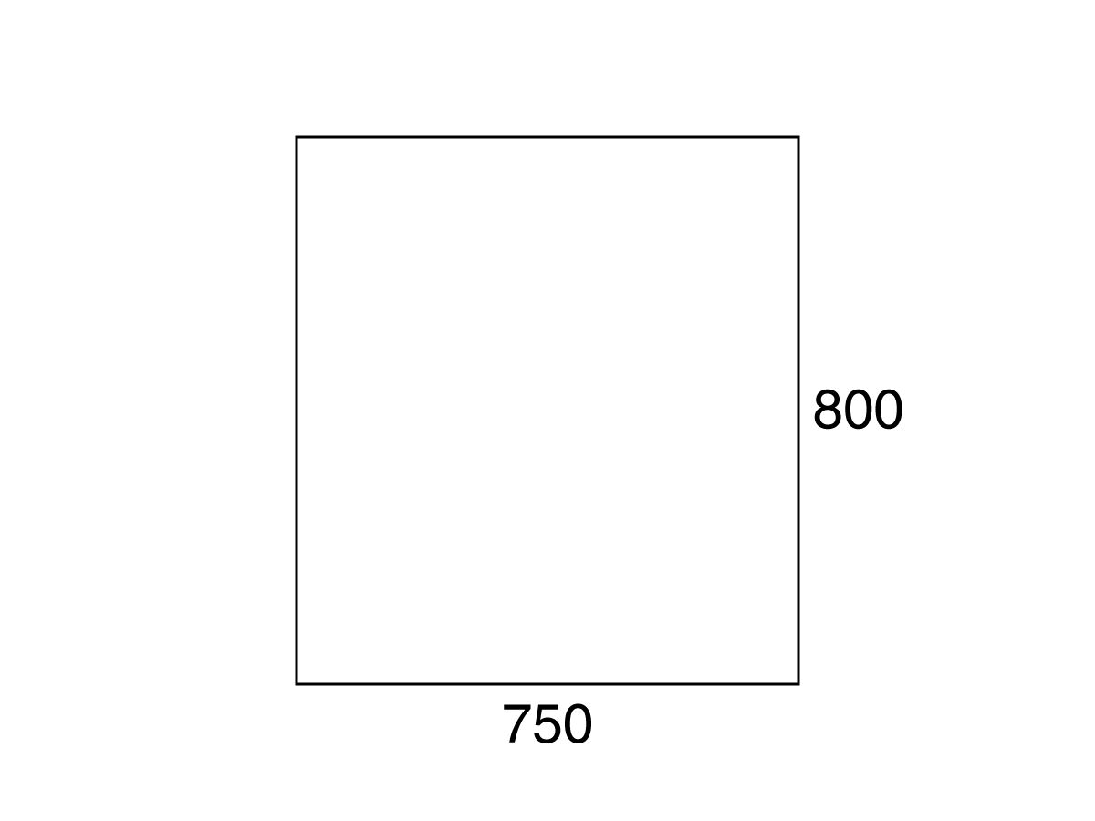 Posh Domaine 750mm x 800mm Polished Edge Mirror