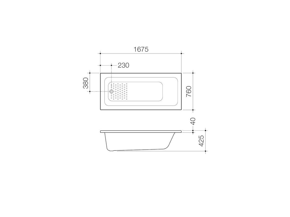 Caroma Vivas Island Bath 1675 White