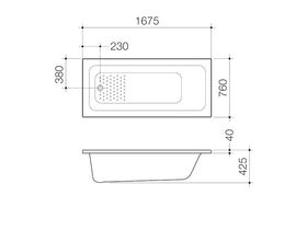 Caroma Vivas Island Bath 1675 White