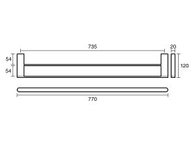 Mizu Soothe Double Towel Rail 750mm