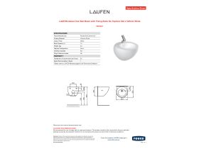 Specification Sheet - LAUFEN Alessi One Wall Basin with Fixing Bolts No Taphole 520 x 525mm White