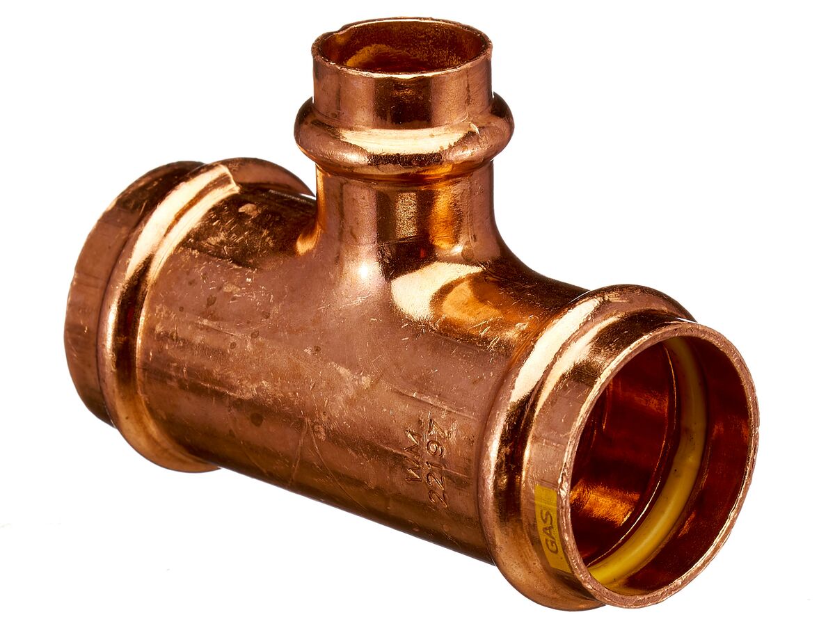 >B< Press Gas Reducing Tee 32mm x 32mm x 20mm