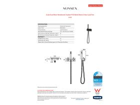 Specification Sheet - Scala Dual Mixer Handshower System PVD Matte Black (3 Star) Lead Free