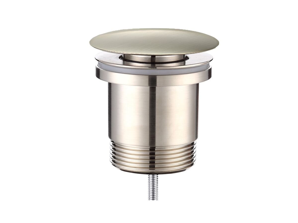 Mizu Drift Uni DN40 Dome Pop Up Plug & Waste Brushed Nickel