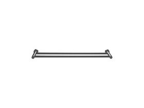 Scala Double Towel Rail 700mm LUX PVD Brushed Smoke Gunmetal