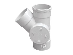 Hero - DWV Side Access Junction Left Hand 100mm x 45 Degree
