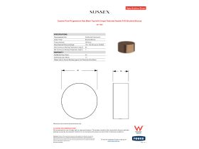 Specification Sheet - Sussex Pure Progressive Hob Mixer Tap with Cirque Textured Handle PVD Brushed Bronze