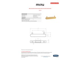 Specification Sheet - Mizu Soothe Vertical Double Robe Hook Brushed Gold