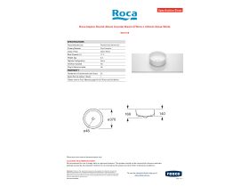 Specification Sheet - Roca Inspira Round Above Counter Basin 370mm x 370mm Gloss White