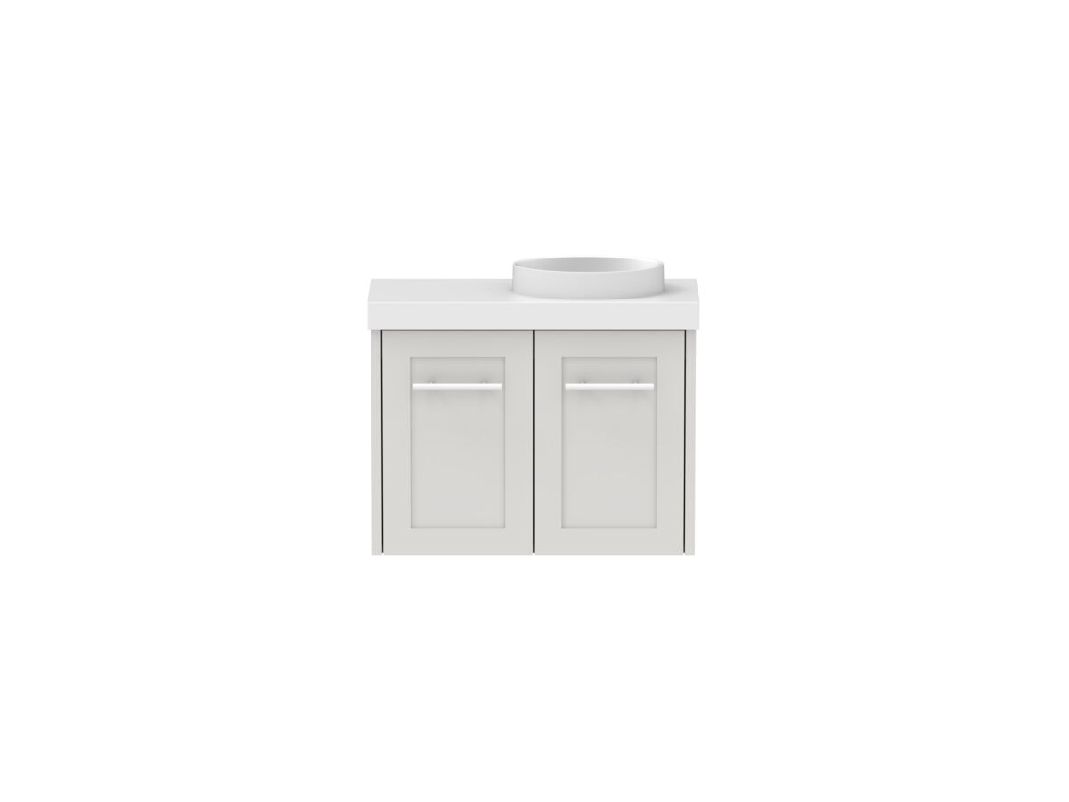 Hero - Kado Lux Petite Vanity Unit Wall Hung 600mm Right Bowl 50mm Top (Basin Included)