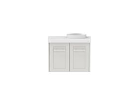 Hero - Kado Lux Petite Vanity Unit Wall Hung 600mm Right Bowl 50mm Top (Basin Included)