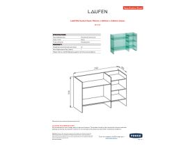 Specification Sheet - LAUFEN Kartell Rack 750mm x 260mm x 530mm Green