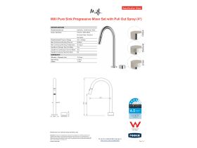Specification Sheet - Milli Pure Pullout Sink Mixer Set