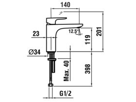 LAUFEN CityPlus Mid Basin Mixer Chrome (4 Star)