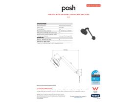 Specification Sheet - Posh Solus MK3 Hi Rise Shower 3 Functions Matte Black (4 Star)