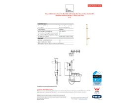 Specification Sheet - Faucet Strommen Vara Fin Wall Set with Single Rail Shower Tap System Kit Brushed Admiralty Brass (3 Star) Lead Free