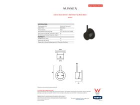 Specification Sheet - Sussex Scala Shower / Bath Mixer Tap Matte Black