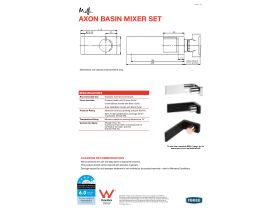Technical Guide - Milli Axon Wall Basin Mixer Set 185mm Rose Gold/Matte Black (5 Star)