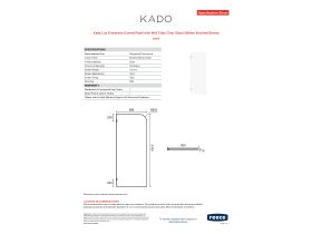 Specification Sheet - Kado Lux Frameless Curved Panel with Wall Clips Clear Glass 900mm Brushed Bronze