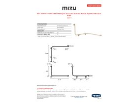 Specification Sheet - Mizu Drift 1110 x 1030 x 600 x 90 Degree Accessible Grab Rail Modular Right Hand Brushed Brass
