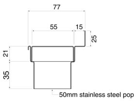 Veitch RX65 Shower Channel 1500mm (Swan)