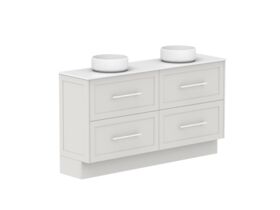 Supporting Image - Kado Lux Ensuite All Drawer Twin 1500mm Floor Mount Double Basin 12mm Durasein Top