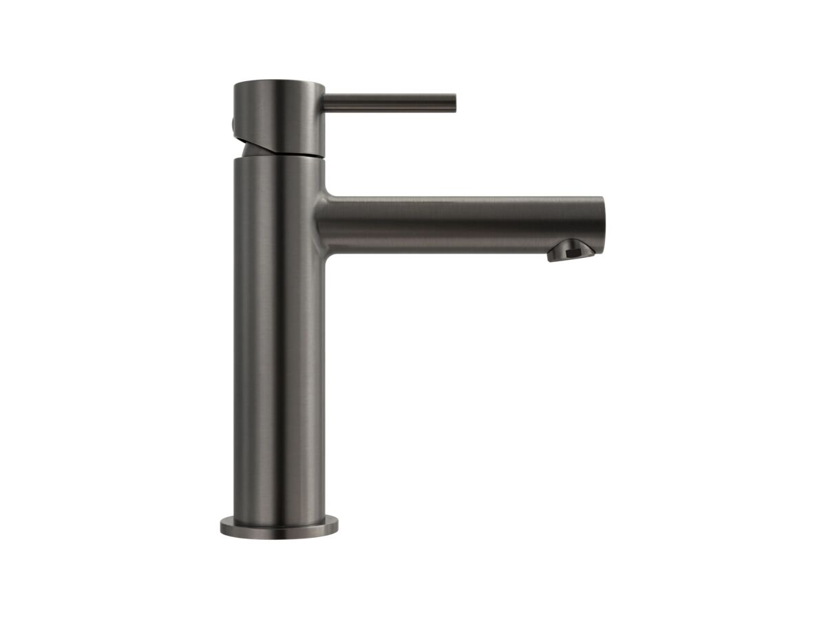 Supporting Image 1 - Mizu Drift Basin Mixer Tap Straight Spout Brushed Gunmetal (6 Star) Lead Free