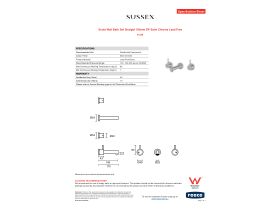 Specification Sheet - Scala Wall Bath Set Straight 160mm EP Satin Chrome Lead Free