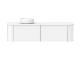 Hero - Kado Era Double Curve All Drawer 1800mm Wall Hung Vanity with Left Hand Basin 20mm Top Matte White
