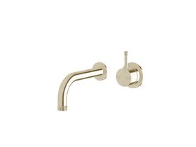 Hero - Sussex Scala Nova Wall Basin/Bath Mixer System 150mm PVD Brushed Platinum Gold (5 Star) Lead Free