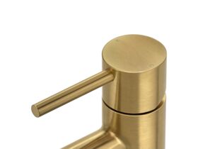 Supporting Image 3 - Mizu Drift Basin Mixer Curved Spout Brushed Brass (6 Star) Lead Free