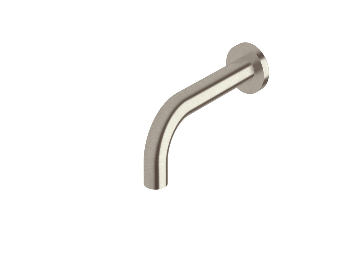 Sussex Scala 25mm Curved Bath Outlet 160mm LUX PVD Brushed Oyster Nickel