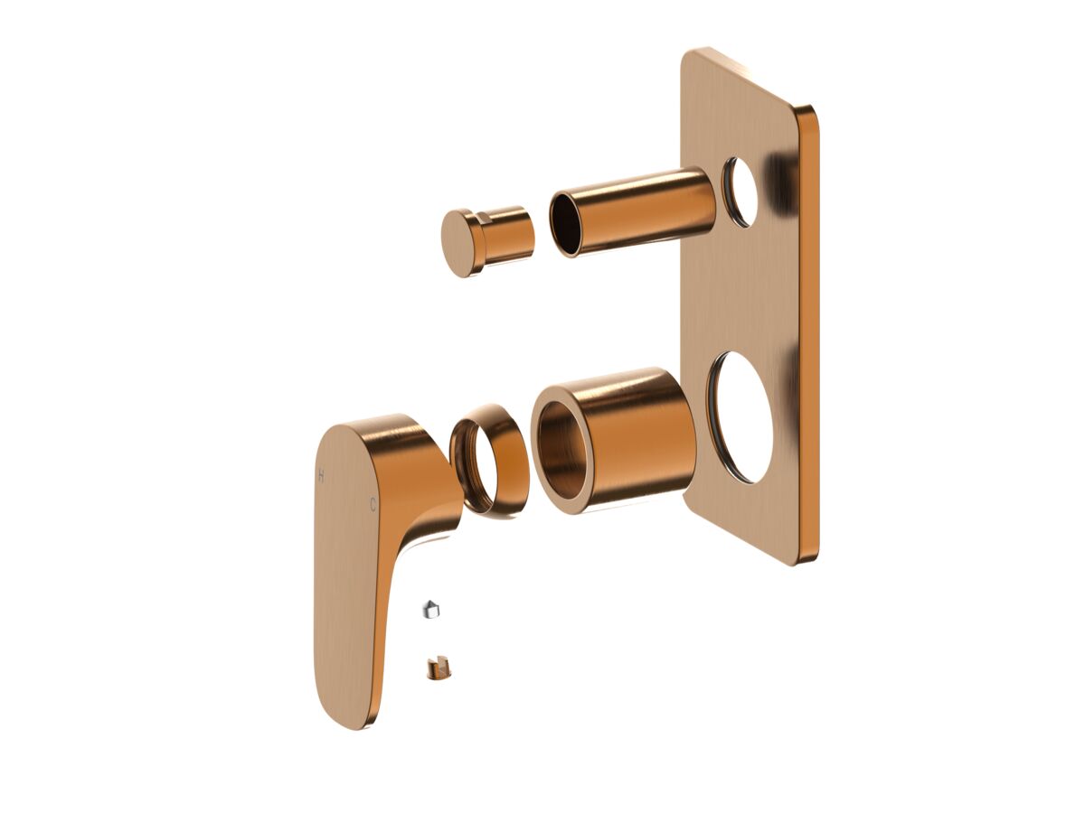 Hero - Mizu Silk Shower Mixer Tap with Diverter Trimset Brushed Bronze