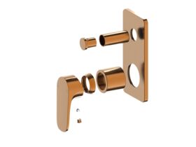 Hero - Mizu Silk Shower Mixer Tap with Diverter Trimset Brushed Bronze