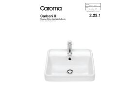 Technical Guide - Caroma Carboni II Inset Basin with Overflow 1 Taphole White