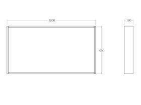Venice 1200 Box Frame Mirror Arlington Oak