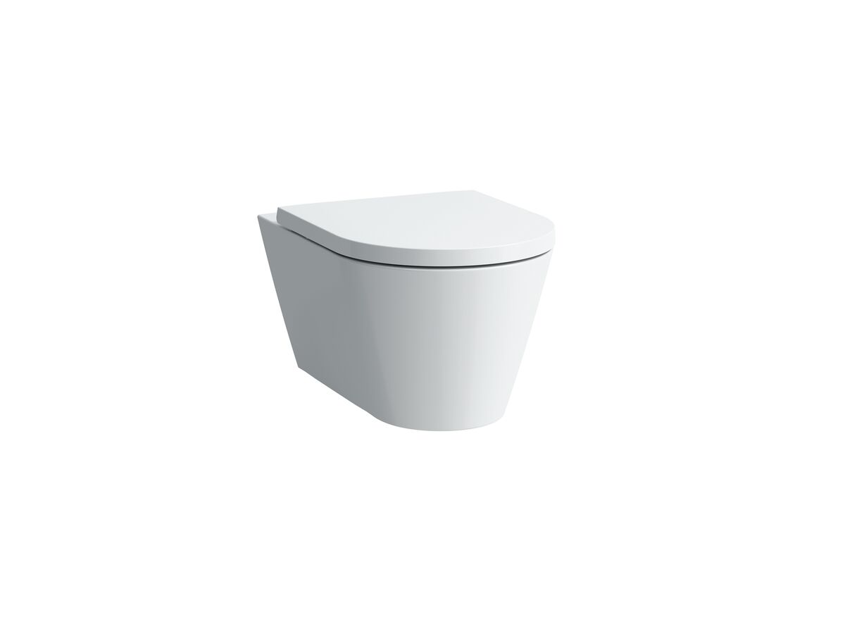 LAUFEN Kartell Rimless Wall Hung Pan and Soft Close Seat White (4 Star)