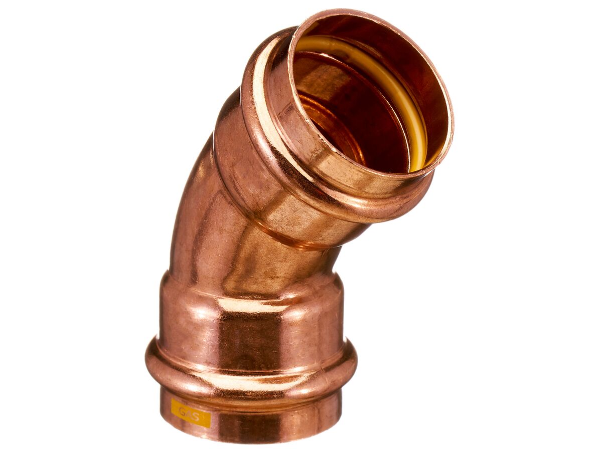 >B< Press Gas Elbow 45 Degree x 50mm