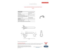 Specification Sheet - Sussex Scala Bath Outlet Swivel Curved 210mm Chrome