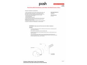 Installation Instructions - Posh Solus MK3 Handshower with Water Inlet Wall Bracket (4 Star)