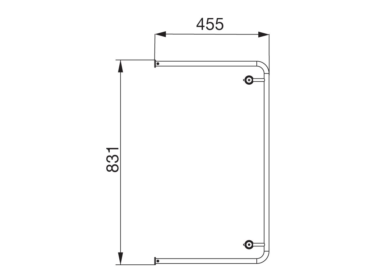 LAUFEN Pro A Frame for 850 Wall Basin Chrome