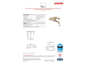 Specification Sheet - Faucet Strommen Vara Fin Wall Basin / Bath Hostess Tap System Right Hand 150mm Trimset Brushed Admiralty Brass (6 Star) Lead Free
